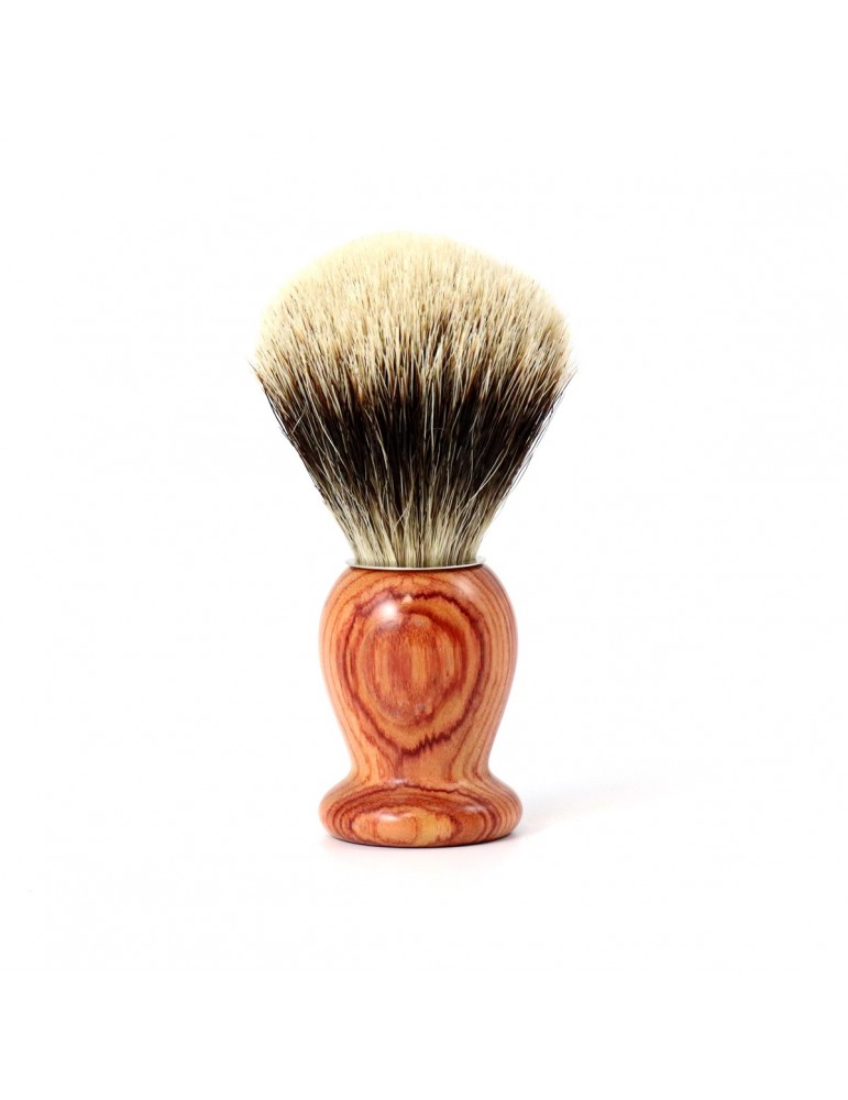 Shaving Brush / Pink Wood / White European
