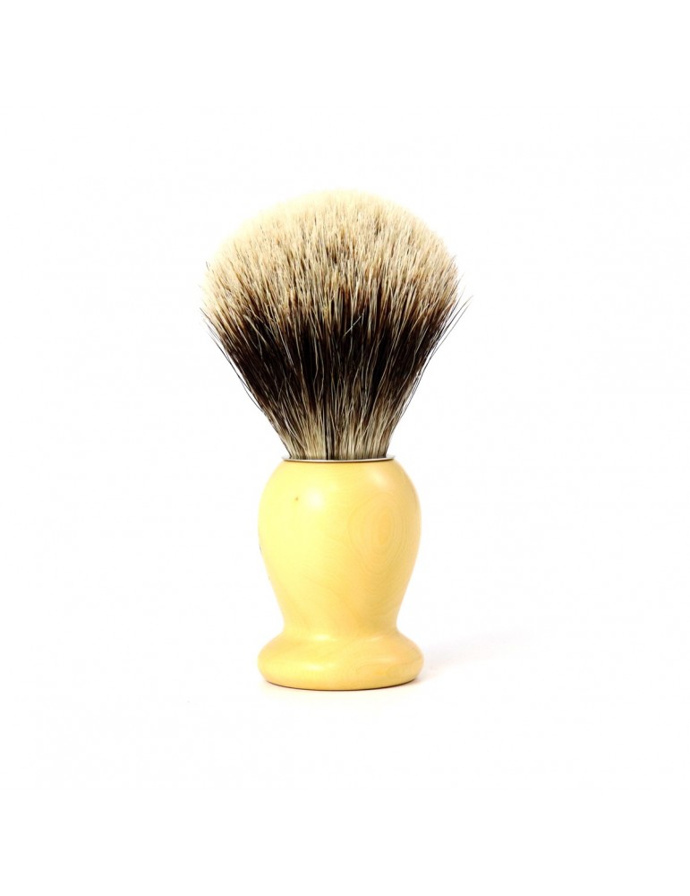 Shaving Brush / Boxwood / White European