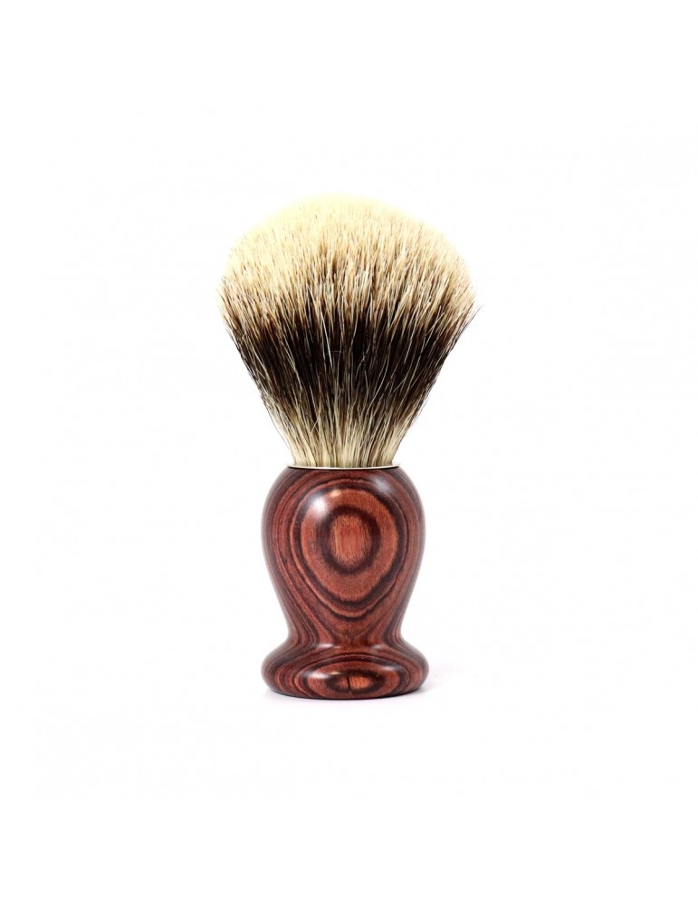 Shaving Brush / Purple Wood / White European